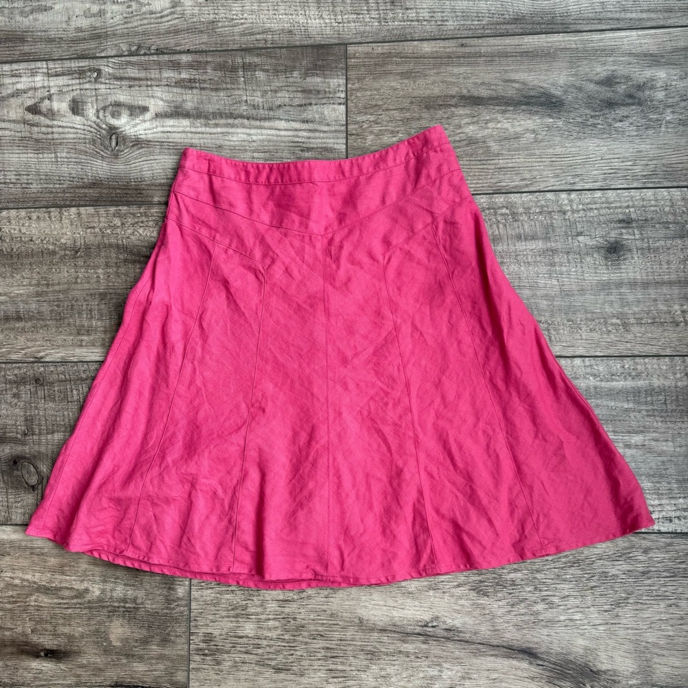 Vintage Y2K pink linen skirt - Ann Taylor LOFT